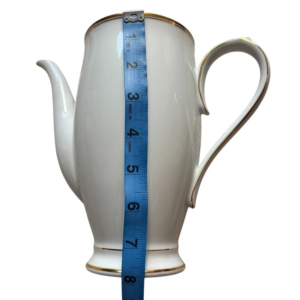 Noritake Allison VINTAGE 2610 Coffee Pot 12 Cups/Saucers Set Gold‎ Trim Japan
